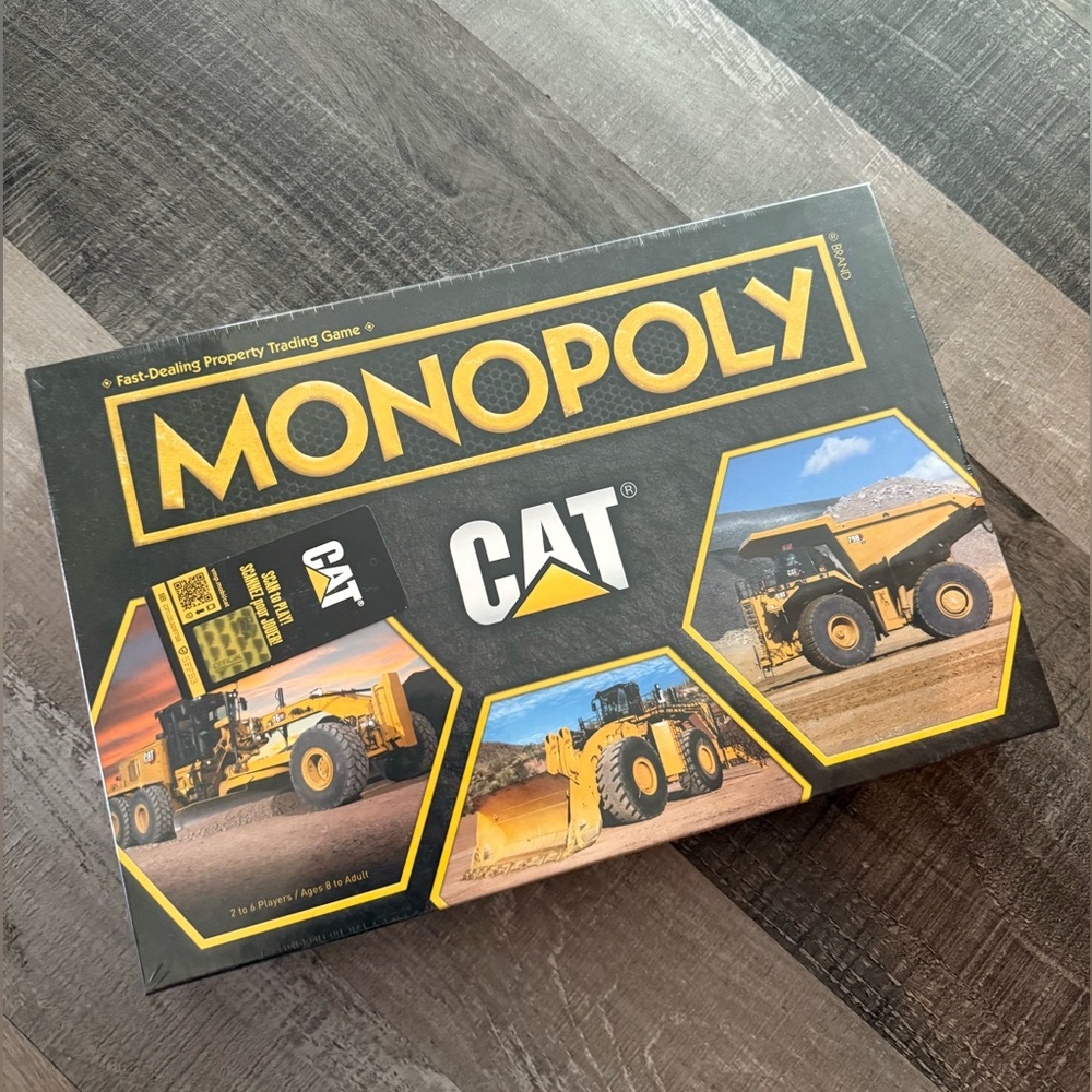 Caterpillar Monopoly Board Game - Black and Yellow
